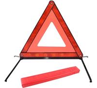 STOUCLA Warning triangle with, foldable warning triangle, with storage box, for warning signs that are displayed in the event of a temporary stop or vehicle breakdown