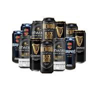 Stout Mixed Case - 12 Pack | Premium Dark Beer Gift Set Featuring O’Hara’s, Murphy’s, BrewDog Jet Black Heart & Guinness Draught | Rich, Roasty Dark Beer Selection | 440ml Cans