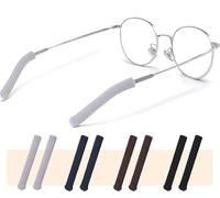 STOUUMOW 8 Pieces Eyeglass Ear Cushions, Soft Knitted Cotton Anti-Slip Temple Pads, Eyeglass Temple Tips, Behind-The-Ear Eyewear Retainers