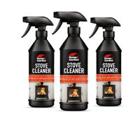 Stove Cleaner Spray 3 x 500 ml | Soot, Ash, Carbon, Grease & Tar Remover for Log Burner Exteriors, Hearths & Fireplace Surrounds