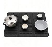 Stove Cover and Protective Mat for Stove, Heat-resistant Silicone Foldable Protection for the Kitchen Worktop - Mat Drying of Tableware on the Worktop, for Home, Hotel, Apartment