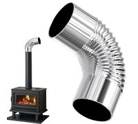 Stove Exhaust Pipe - 90-Degree Elbow Burner Extension, Heat-Resistant Stove Vent Connector | Camping Garden Backyard House Fireplace BBQ Picnic Grilling Installation Burning Setup Accessories