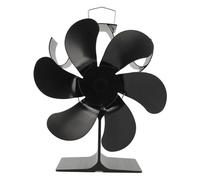 Stove Fan 6 Blades Heat Powered Fireplace Fan Quiet Efficient Warm Air Circulation for Log Burner Home Durable Aluminum ABS