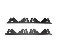 Stove Gap Covers Set, 2Pack Stainless Steel Retractable Stove Gap Filler, Range Trim Kit, Easy to Cleans, Adjustable Length 13.78in to 27.17in, (Black)