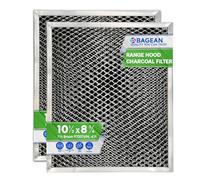Stove Hood Vent Filter 10.5" x 8.8" 41F 97007696 Fit's Nutone & Broan Range Hood Filter Replacement for Ductless Exhaust Fan - Mesh Screen Filters Grease & Carbon Freshens Kitchen Oven Air (2-Pack)