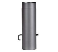 Stove Pipe 2 mm Thick Steel (Smoke Tube) 150 mm Diameter for Stoves and Fis Senotherm Dark Grey 500 mm Long with Adjustable Flap