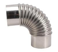 Stove Pipe Elbow, 1pc 90 Degree Stove Pipe Chimney Outdoor Camping Wood Stove Accessories, Stainless Steel Furnace Tube Chimney Extension Exchange Flue Adapter Tube(140mm)(150mm)