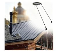 Stove Pipe Extended Roof Bracket Kit, Solid Steel Chimney Pipes Support Poles and Clamp, Provides Stability Against Snow and Wind(Hoop Dia - 5 7/8"(150mm))