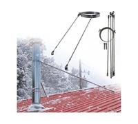 Stove Pipe Roof Support, Stainless Steel Chimney Pipe Roof Support Bracket Hoop Diameter 3.1-13.0 inches(Hoop Dia 9.0"/229mm)