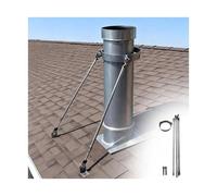 Stove Pipe Roof Support, Stainless Steel Roof Chimney Support Bracket Set for 3-12 Inches Diameter Chimneys, Silver(Diameter 19cm)