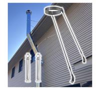 Stove Pipe Support Bracket, Adjustable Brace Holder for Chimney and Wall Mounting, Compatible with Various Diameter Pipes