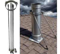Stove Pipe Support Kit for Chimney Stabilization and Flue Tube Securing