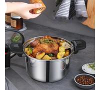 Stove Pressure Cooker | Stainless Steel Fast Cooking Pressure Pot - Thick Ergonomic Stewing System Accessories for Family Friends Coworkers Gatherings and Everyday Meals