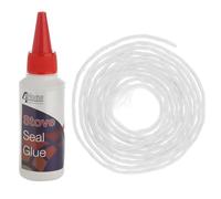 Stove Rope Door Seal Wood Log Burner Fire Glass Glue Adhesive 3 Metres / 100ml (Rope Thickness: 3mm)