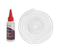 Stove Rope Door Seal Wood Log Burner Fire Glass Glue Adhesive 3 Metres / 100ml (Rope Thickness: 8mm)