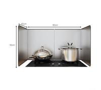 Stove Splash Guard, 30x40x80 cm Stainless Steel Splatter Screen for Frying Oil Protection Foldable and Reusable Kitchen Tool for Home Cooks(B)