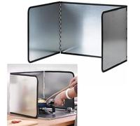 Stove Splatter Guard for Cooking Kitchen Anti Splatter Shield Guard Portable Folding Cooker Side Fat Oil Splash Guard Splash Back Splatter Screen for Frying Pan Wall Hob Grease