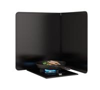 Stove Splatter Guard for Cooking Kitchen ， Stove Splatter Guard Foldable Stainless Steel Black Multiple Sizes(50x50cm)