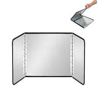 Stove Splatter Guard, Grease Stove Splatter Guard Folding Stainless Steel Silver Multiple Sizes(3 Sides 75x80x50cm)