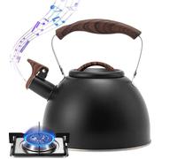 Stove Tea Kettle - 3L Stainless Steel Whistling Kettle | 8.85 x 7.87 Inch Ergonomic Handle Loud Whistle Stylish Kitchen Accessories, Enjoy the Perfect Whistling Sound