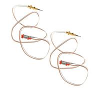 Stove Thermocouple Sensor 2pcs Stainless Steel Beige Replacement