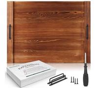 Stove Top Cover for Electric & Gas Stoves - Large Wooden Noodle Board & Cutting Board with Handles - Multi-Functional Decorative Tray for Kitchen Home Accessories 30"x21.5"