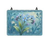 Stove Top Cover for Electric Stove, Floral Botanical Leaves Buds Spring Blue Pu Surface Kitchen Cover for Counter Space Extension Kitchen Cooking Essentials 28x20 Inch