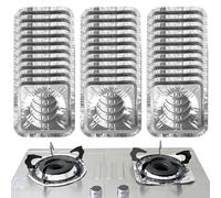 Stove Top Covers for Gas Burners 100Pcs Gas Stove Burner Liners, 8.5 Inch Aluminum Foil Burner Liners for Burners, Disposable to Catch Oil, Grease, Food Spills