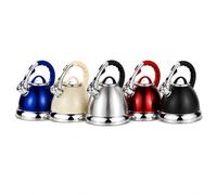 Stove Top Kettle, Stainless Steel Whistling Tea Kettle, 3.5L Hob Kettle with Heat Resistant Handle, Suitable for Gas, Electric & Induction Hobs (Black)