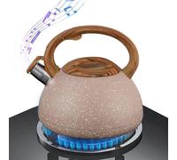Stove Top Kettle - Whistling Kettle for Hob | Tea Kettle Whistling | Whistling Tea Kettle | 3L Stainless Steel Fast to Boil Water Kettle with Loud Whistle, Boiling Teapot with Cool Touch Ergonomic