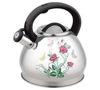 Stove Top Stove Top Kettle Whistling Kettle 3L Stainless Steel Tea Kettle Whistling Teapot Hot Water Boiler Heating Color Changing Kettle Whistle Kettle Teakettle(B)