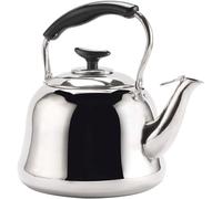 Stove Top Whistling Tea Kettle 1L/1.5L/2L/3L/4L Classic Teapot Mirror Polished Culinary Grade Stainless Steel Teapot with Cool Handle for Gas,Induction,Electric Stov Silv, Silver (Silver 1L) YYuan