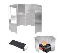 Stove Windscreen, Foldable Camp Stove Windscreen, Plates Aluminum Stove Windshield, Gas Stove Aluminum Folding Windshield Camping Burner Windshields for Camping Picnic, Backpacking, Cooking