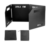 Stove Windshield - 4 Fold Foldable Camping Stove Windshield | Aluminum Steel Camping Cooker Wind Screen Shield | Burner Windshield for Camp Stove, Furnace Windscreen, Outdoors Bbq