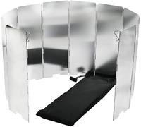 Stove Windshield Foldable Camping Shield - Camp Stove Windscreen for Outdoor - 10 Aluminum Plates Folding Wind Shield with Carrying Case
