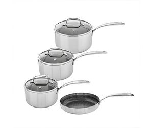 Stoven Hextra 4 Piece Saucepan Set with 24cm Frying Pan