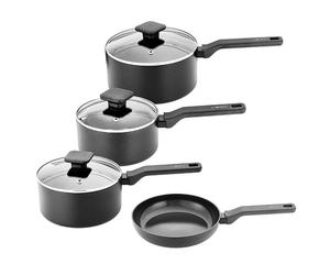 Stoven Noir 4 Piece Saucepan Set with 20cm Frying Pan