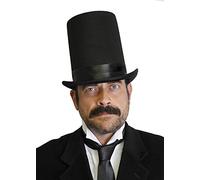 Stovepipe Hat Tall 6" (20cm) With Thick 2" (5cm) Satin Ribbon Band Fancy Dress Accessory Lincoln Black Felt Top Hat Victorian Costume
