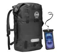 STOVER 5/10/25/30/40/55L Waterproof Backpack- Floating Dry Bag for Kayaking, Travel, Beach, Hiking, & Camping, Men/Women, 40l Black (With Phone Case), 40L US, Dry Bag