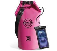 STOVER 5/10/25/30/40/55L Waterproof Dry Bag, Medium Lightweight Roll Top Dry Bag Backpack w/Waterproof Phone Case, Kayaking, Travel, Hiking, Fishing, Tubing, Camping, the Beach, Men/Women (Pink)