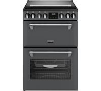 Stoves Richmond Deluxe 60cm Double Oven Dual Fuel Mini Range Cooker - Anthracite - A Rated, Grey