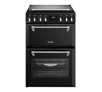 Stoves Richmond Deluxe 60cm Double Oven Dual Fuel Mini Range Cooker - Black - A Rated, Black