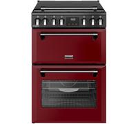 Stoves Richmond DX MRA 60DF 60cm Double Oven Dual Fuel Mini Range Cooker - Garnet Red - A/A Rated, Red