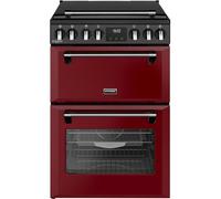 Stoves Richmond DX MRA 60Ei RTY 60cm Double Oven Electric Cooker with Induction Hob - Garnet Red - A/A Rated, Red