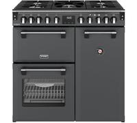 Stoves Richmond DX 90DF 90cm Dual Fuel Range Cooker - Anthracite - A Rated, Grey