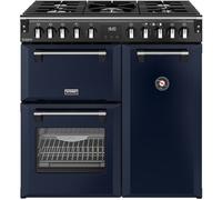 Stoves 444412006 Richmond Deluxe 90cm Dual Fuel Range Cooker - Midnight Blue