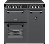 Stoves Richmond DX 90Ei 90cm Electric Range Cooker with Induction Hob - Anthracite - A Rated, Grey
