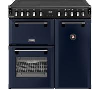 Stoves Richmond DX 90Ei 90cm Electric Range Cooker with Induction Hob - Midnight Blue - A Rated, Blue