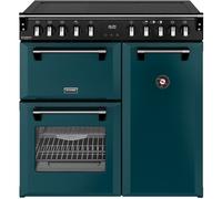 Stoves Richmond DX 90Ei 90cm Electric Range Cooker with Induction Hob - Deep Marine - A Rated, Green