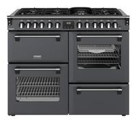 Stoves Richmond Deluxe 110DF 110cm Dual Fuel Range Cooker - Anthracite - A Rated, Grey